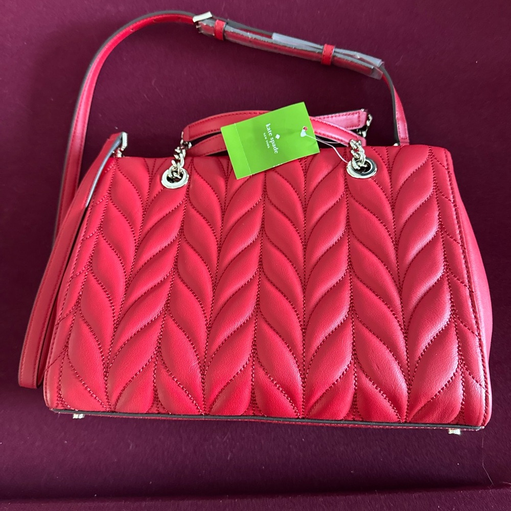 Padded convertible, red Kate Spade shoulder bag